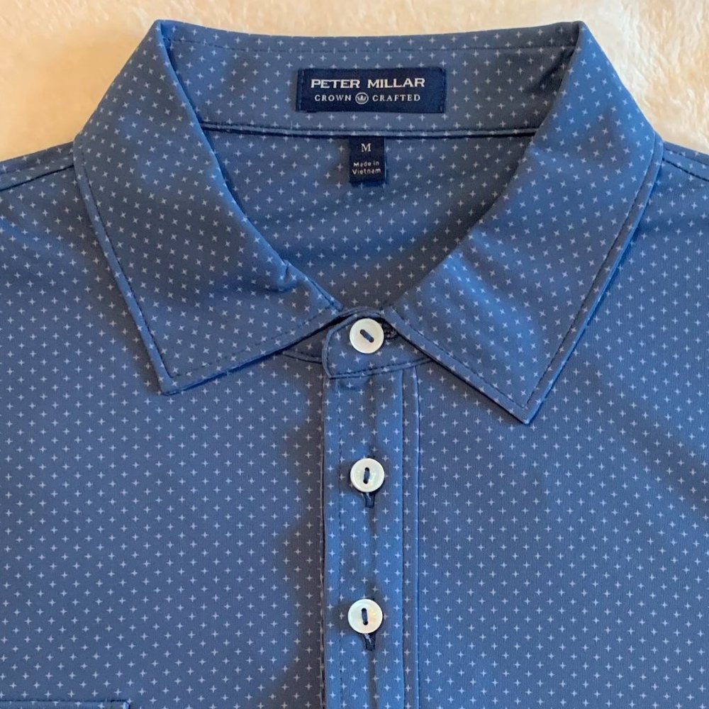 Peter Millar - never worn - Rainbow Performance Jersey Polo (Crown Crafted)